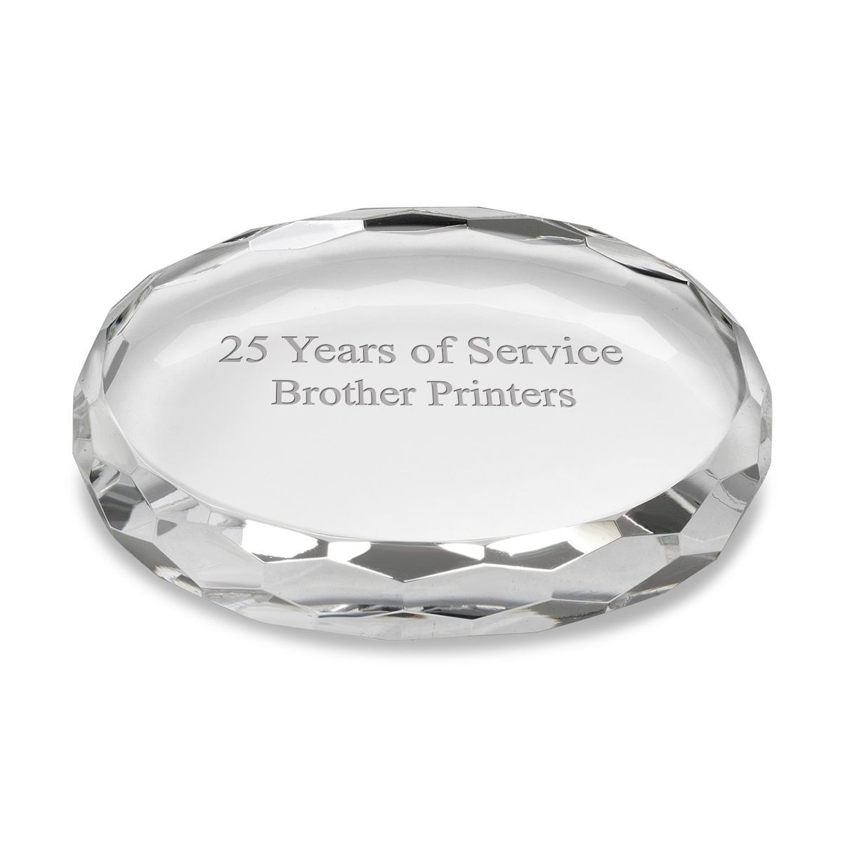 Custom Engraved Oval Desktop Paperweight