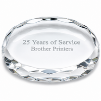 Custom Engraved Oval Desktop Paperweight