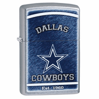 Dallas Cowboys NFL Brushed Chrome Zippo Lighter - ID# Z712