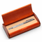 Diamond Cut Personalized Ballpoint Pen with Wood Box for Soccer