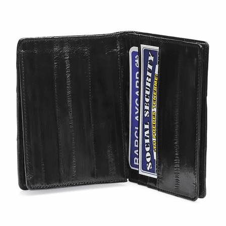 Eel Skin Collection L Shape Bifold Wallet & Card Holder