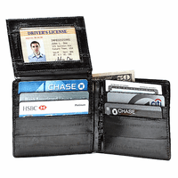 Eel Skin Collection L Shaped Bifold Wallet