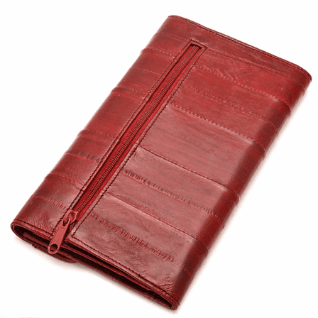 Eel Skin Collection Snap Closing Checkbook Wallet & Organizer