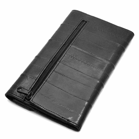 Eel Skin Collection Snap Closing Checkbook Wallet & Organizer