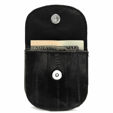 Eel Skin Collection Snap Closing Travel Wallet with Change Pouch - Disconitinued