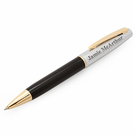 Elegance Black, Gold & Silver Ballpoint Pen