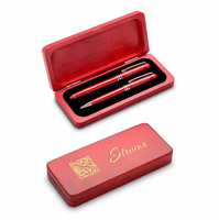 Elegance Collection Personalized Cherrywood Ballpoint Pen & Fountain Pen Set
