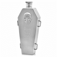 Engraved Coffin Flask