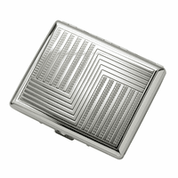 Etched "S" Design Double Sided Design Cigarette Case for Kings and 100s