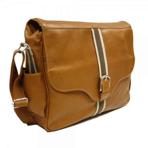 European Messenger Bag by Piel Leather Free Personalization