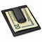 Executive Collection RFID Blocking Black Leather Card Holder with Money Clip
