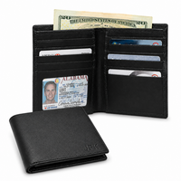 Executive Collection RFID Blocking Black Leather Hipster Wallet