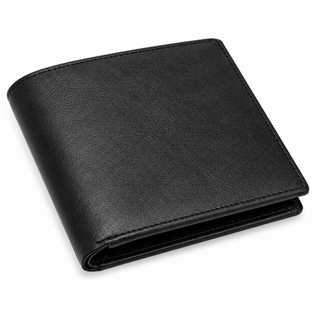 Executive Collection RFID Blocking Black Leather Hipster Wallet
