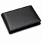 Executive Collection RFID Blocking Black Leather Slim Front Pocket Wallet