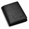 Executive Collection RFID Blocking Black Leather Trifold Wallet with Center ID Window
