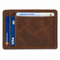 Executive Collection RFID Blocking Brown Leather Card Holder with Money Clip