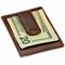 Executive Collection RFID Blocking Brown Leather Card Holder with Money Clip