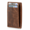 Executive Collection RFID Blocking Brown Leather Card Holder with Money Clip