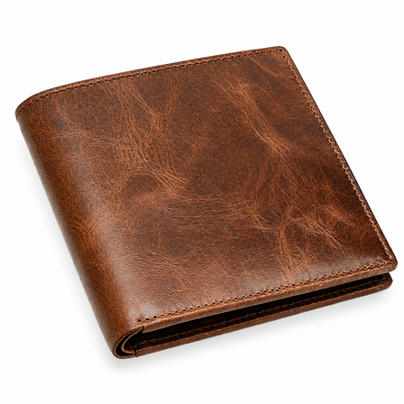 Executive Collection RFID Blocking Brown Leather Hipster Wallet