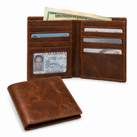 Executive Collection RFID Blocking Brown Leather Hipster Wallet