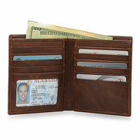 Executive Collection RFID Blocking Brown Leather Hipster Wallet