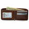 Executive Collection RFID Blocking Brown Leather Zipper Wallet