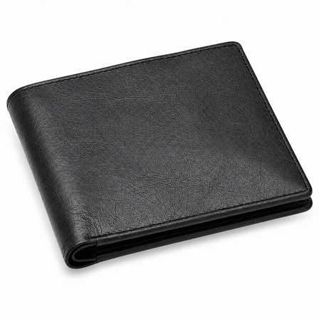 Executive Collection RFID Blocking Slim Bifold Black Leather Wallet