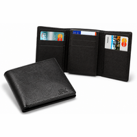 Executive Collection RFID Blocking Slim Bifold Black Leather Wallet