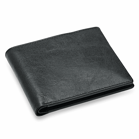 Executive Collection RFID Blocking Slim Bifold Black Leather Wallet