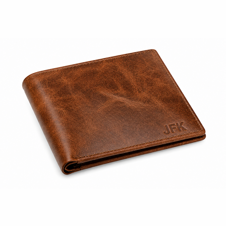 Executive Collection RFID Blocking Slim Bifold Brown Leather Wallet