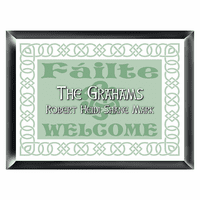 Failte Green Irish Family Sign - Free Personalization - Executive Gift ...