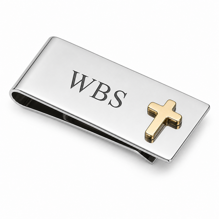 Faith Collection Engraved French Fold Money Clip