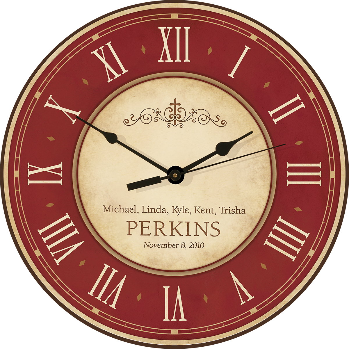 Family Personalized Wall Clock Executive Gift Shoppe