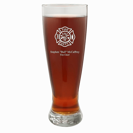 Firefighter's Personalized 22 Ounce Grand Pilsner Glass
