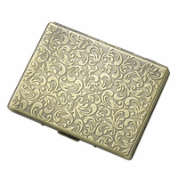 Floral Antique Gold Cigarette Case for Kings and 100s