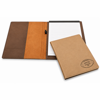 Football Coach's Personalized Brown Leatherette Portfolio