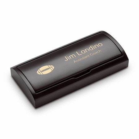 Football Themed Laser Engraed Pen & Pencil Set with Wood Box