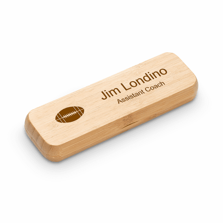 Football Themed Personalized Bamboo Pen and Box Set