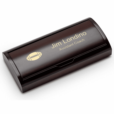 Football Themed Personalized Two Piece Pen Set with Wood Box