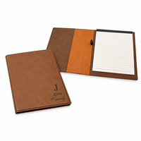 Full Name Monogram Dark Brown Leatherette Mini Portfolio
