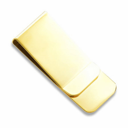 Gold Plated Engraved French Fold Money Clip