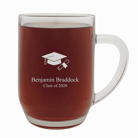 Graduate Theme Personalized  20 Ounce Barrel Mug with Handle