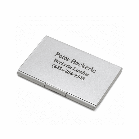 Gunmetal Finish Personalized Business Card Holder