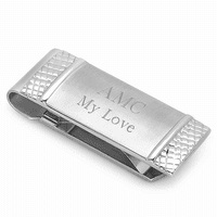 Hobnail Engraved Spring Loaded Money Clip