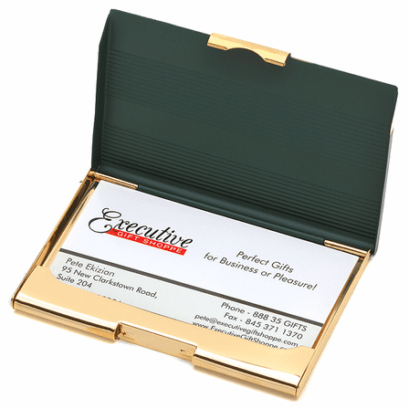 Hunter & Gold Engraved Business Card Holder