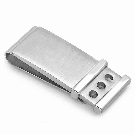 Industrial Engraved French Fold Money Clip