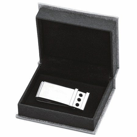 Industrial Engraved French Fold Money Clip