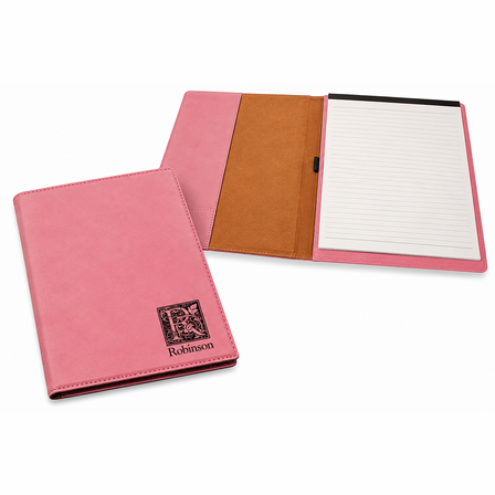 Initial Monogram Pink Leatherette Mini Portfolio