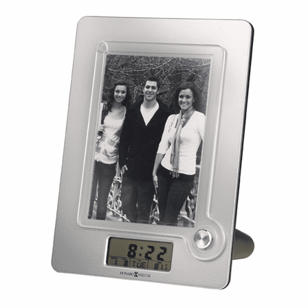Lara Desktop Clock with Photo Frame & Thermostat by Howard Miller - Discontinued