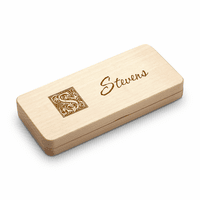 Last Name Monogram Elegance Collection Maple Wood Ballpoint Pen & Fountain Pen Set